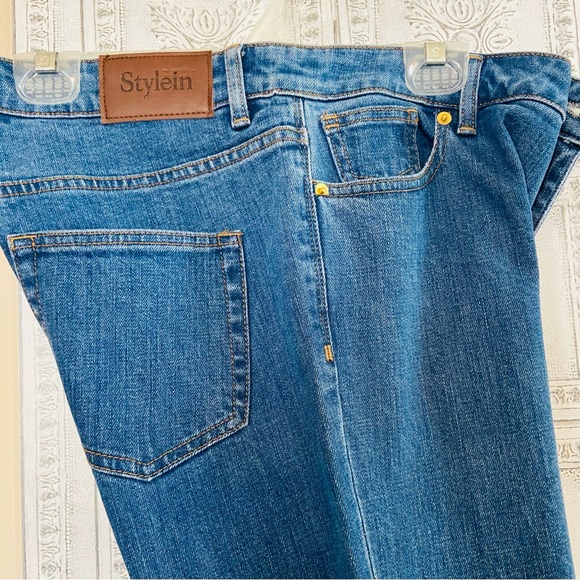 New, Stylein Katie👖Sz-31 Denim Blue- Unisex Designer MSRP $199, ☁️SilkSoft Denim - Picture 10 of 16